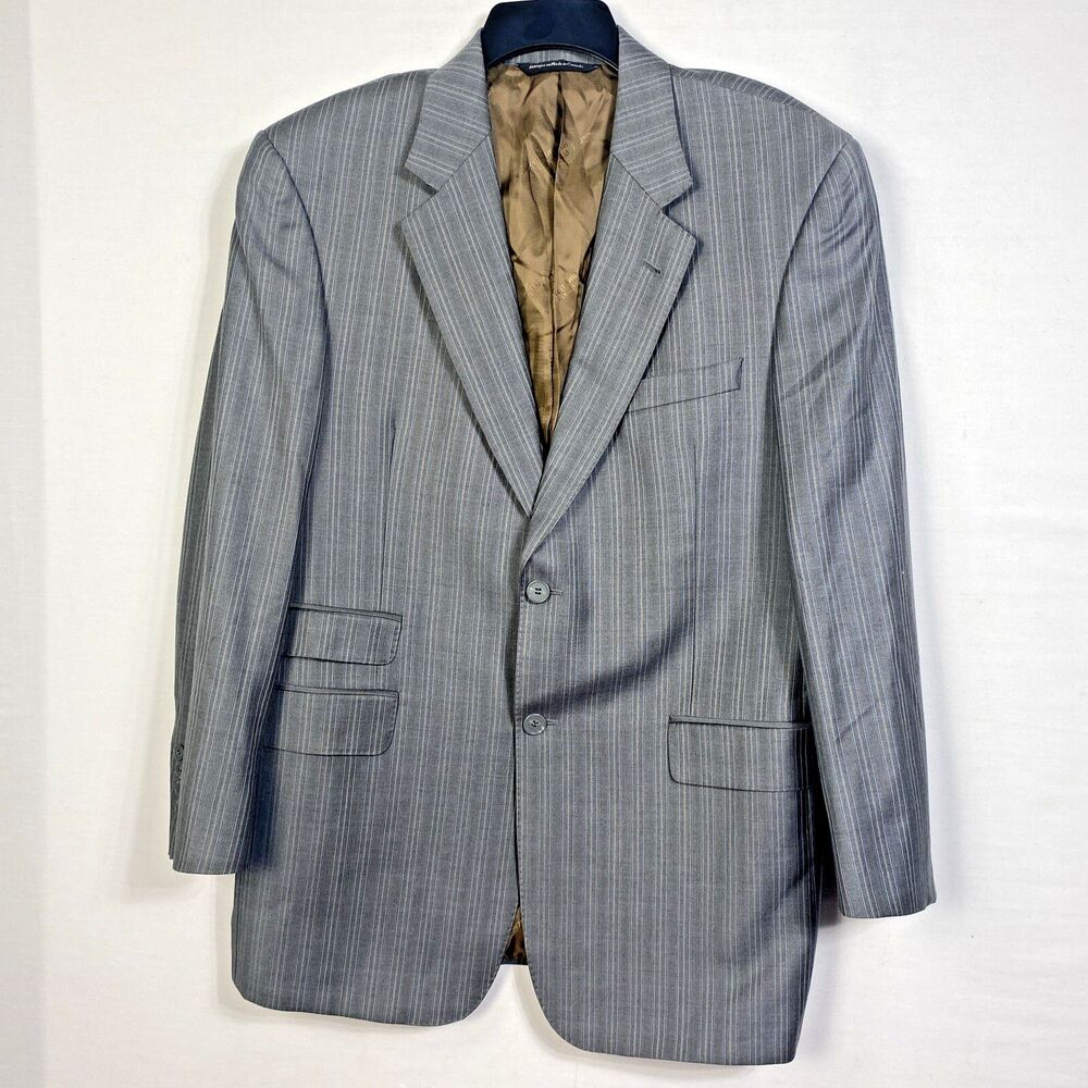 Coppley Men's Pinstripe Size 44 Gray Blazer Suit Jacket Sport Coat Canada